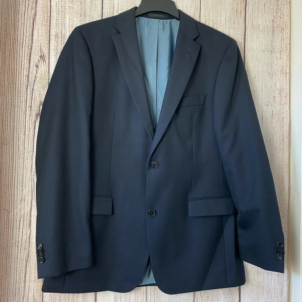 Boss Hugo Boss Guabello Mens Wool Blazer Jacket Navy size 42L